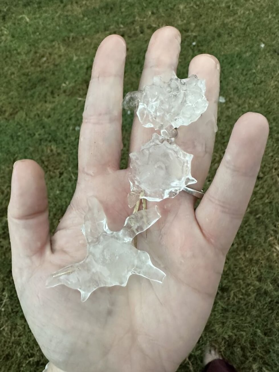 Hail near THF park, Denison tx.