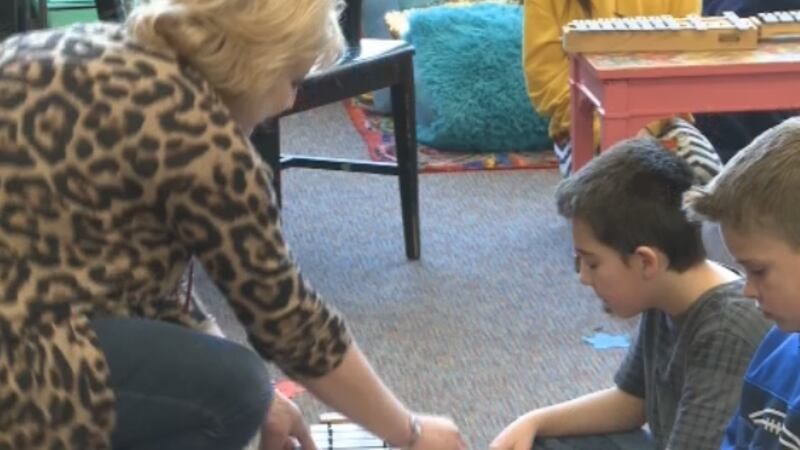Ruiz Foods awarded Percy Neblett Elementary music teacher Priscilla Burns $976 grant for her...