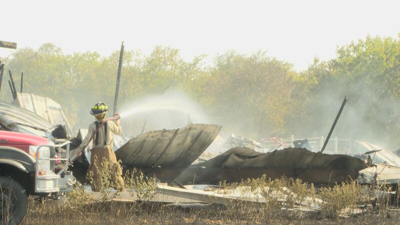 Sunday afternoon, a grass fire in Whitesboro spread quickly and damaged someone’s property.