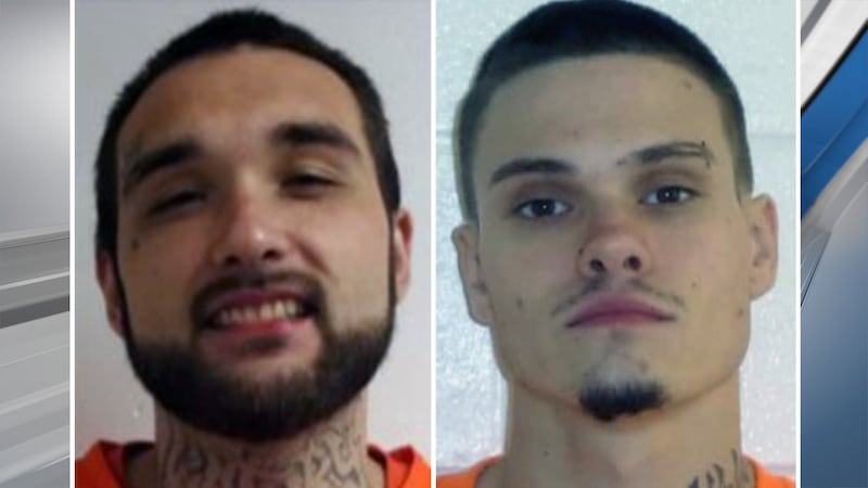 Aaron Victory Jr., 25, and Bradley Cherry, 25, escaped inmates on the loose in McCurtain...