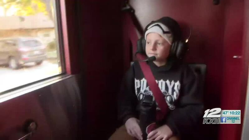Denison boy wins trip to school in fire truck