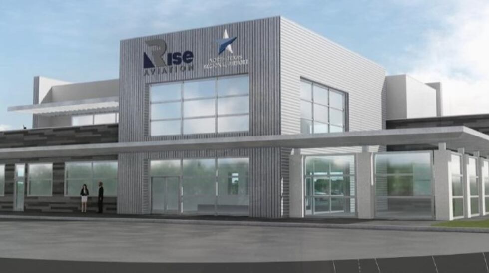 New Fixed Base Operator terminal construction underway at North Texas Regional Airport.